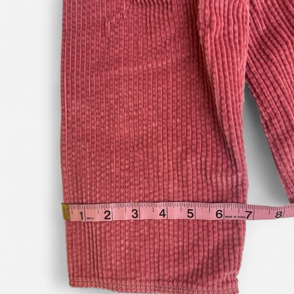 J Jill Women’s Pink Corduroy Button Up Jacket Embroidered Back Oversized Sz M - Picture 5 of 7